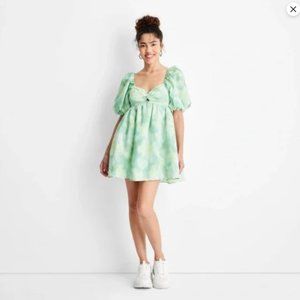 Target Future Collective Tie-Dye Puff Short Sleeve Mini Dress